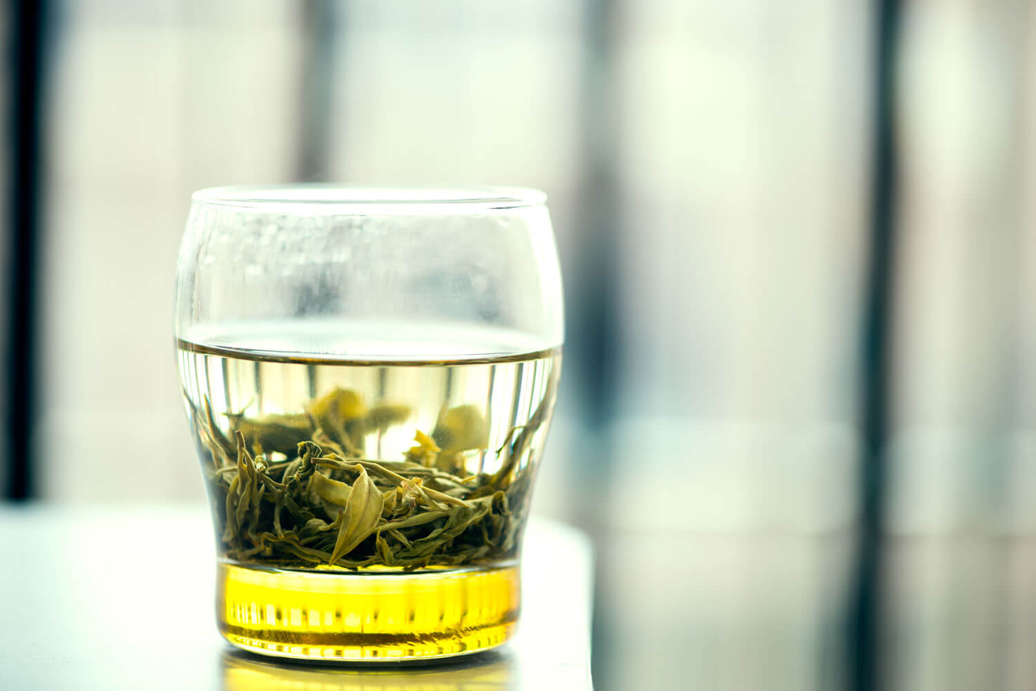Grüner Tee im Glas